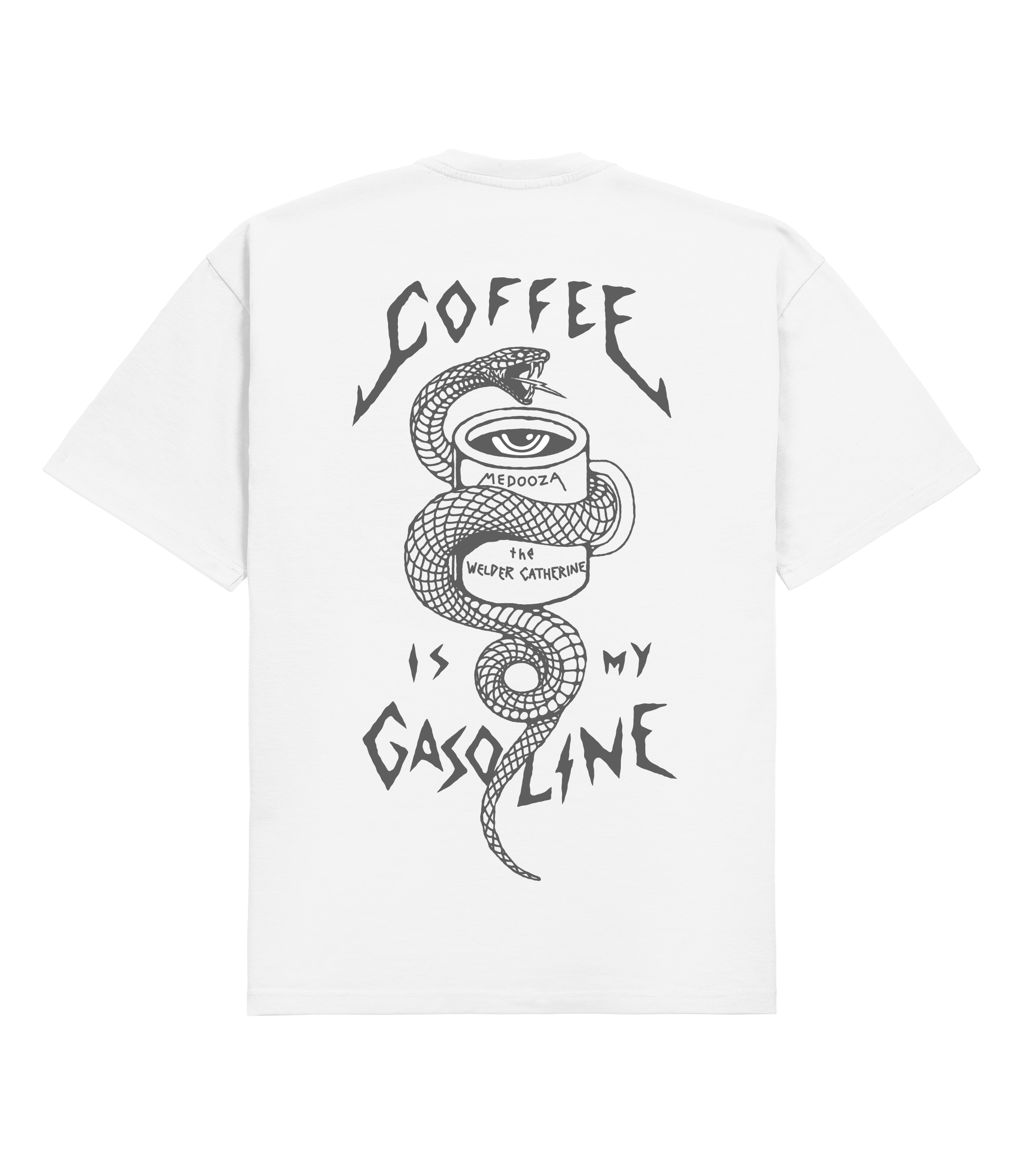 Футболка MEDOOZA "Coffee Snake" (белый)