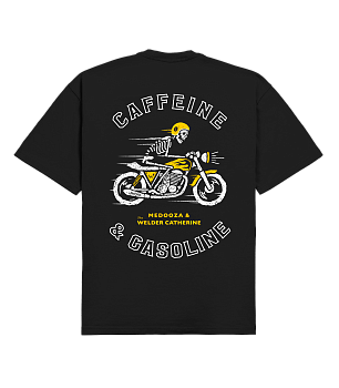 Футболка MEDOOZA "Кофеин и бензин / Caffeine & Gasoline" (чёрный) 