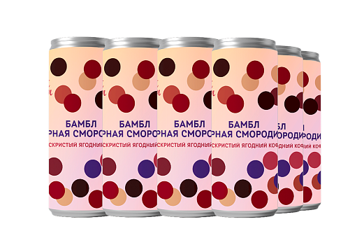Напиток в банках "Бамбл Черная смородина" (12 шт)