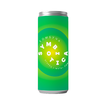 Напиток в банках "Комбуча огурец+мята+лимон Symbiotica"
