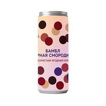 Напиток в банках "Бамбл Черная смородина" (12 шт)