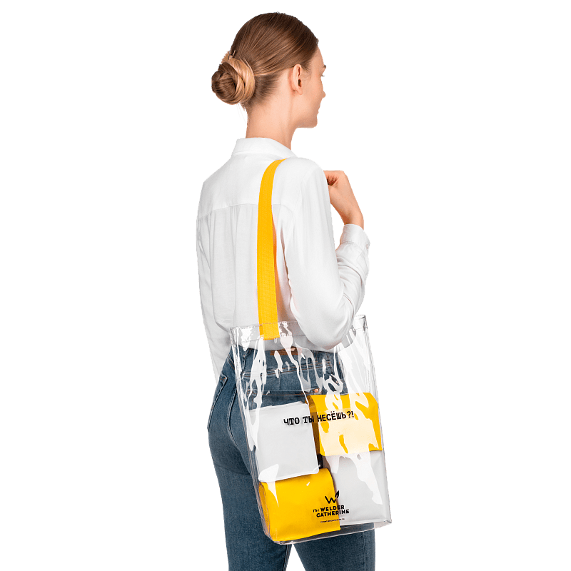 Фирменная прозрачная сумка-шоппер