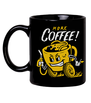 Кружка MEDOOZA "More Coffee" (чёрный)