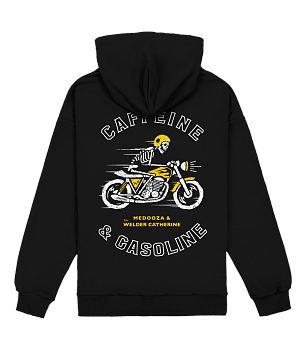 Худи MEDOOZA "Кофеин и бензин / Caffeine & Gasoline" (чёрный) 