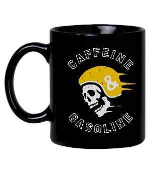 Кружка MEDOOZA "Caffeine & Gasoline" (чёрный)