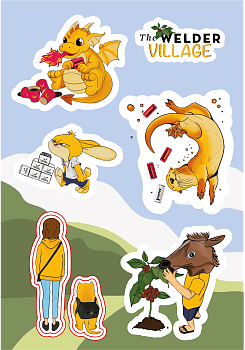 Набор наклеек The Welder village / Сварочный посёлок