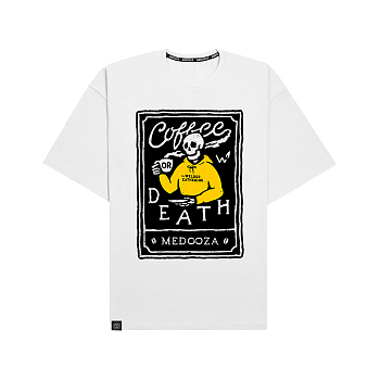 Футболка 'Coffee or Death' белая