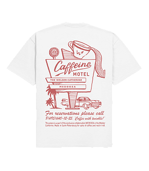 Футболка MEDOOZA "Кофейный мотель / Caffeine Motel" (белый)