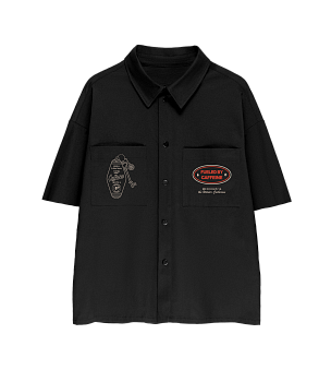 Рубашка с коротким рукавом MEDOOZA "Coffee Crew" (чёрный) 