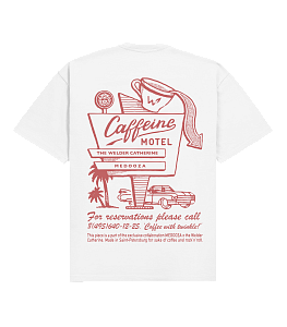 Футболка MEDOOZA "Caffeine Motel" (белый)